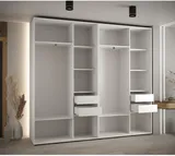Skriňa s posuvnými dverami so zrkadlom vysoká Davos 3 260 hĺbka 45 cm