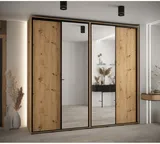 Skriňa s posuvnými dverami so zrkadlom vysoká Davos 3 260 hĺbka 45 cm