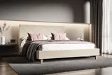 Čalúnená posteľ Slim 180x200 s roštom a elegantným čelom postele