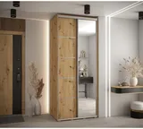 Skriňa s posuvnými dverami so zrkadlom Davos 5 100 cm 60 cm hĺbky