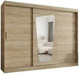 Skriňa s posuvnými dverami so zrkadlom Moka 250 cm