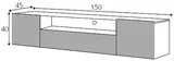 TV stolík závesný s výklenkom Nicole 150 cm