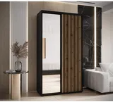 Skriňa s posuvnými dverami so zrkadlom Lanko 2 130 cm 45 cm hĺbky