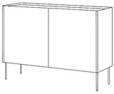 TV stolík Desin 120 cm so zásuvkou