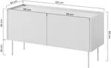 TV stolík Desin 120 cm so zásuvkou