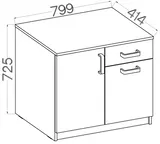 Písací stôl Malta s komodou