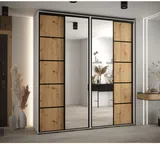 Skriňa s posuvnými dverami so zrkadlom Davos 5 220 cm 45 cm hĺbky