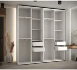 Skriňa s posuvnými dverami so zrkadlom Davos 5 220 cm 45 cm hĺbky