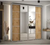 Skriňa s posuvnými dverami so zrkadlom Davos 5 220 cm 45 cm hĺbky