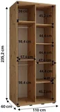 Posuvná skriňa Davos 4 110 cm, hĺbka 60 cm