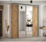 Skriňa s posuvnými dverami so zrkadlom vysoká Davos 3 220 hĺbka 60 cm