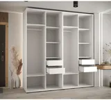 Skriňa s posuvnými dverami so zrkadlom vysoká Davos 3 220 hĺbka 60 cm