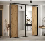 Skriňa s posuvnými dverami so zrkadlom vysoká Davos 3 220 hĺbka 60 cm