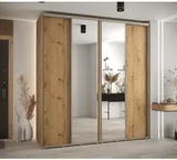 Skriňa s posuvnými dverami so zrkadlom vysoká Davos 3 220 hĺbka 60 cm