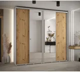 Skriňa s posuvnými dverami so zrkadlom vysoká Davos 3 250 hĺbka 45 cm
