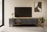 TV stolík Asha 200 s výklenkom na kovovom ráme