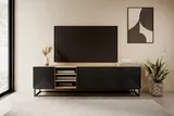 TV stolík Asha 200 s výklenkom na kovovom ráme