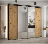 Skriňa s posuvnými dverami so zrkadlom vysoká Davos 3 270 hĺbka 60 cm