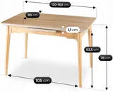Rozkladací stôl Samer 120