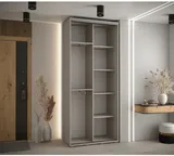 Skriňa s posuvnými dverami so zrkadlom Dakota 13 100 cm 45 cm hĺbky
