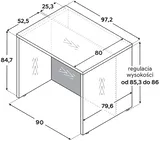 Kuchynský ostrov KAM so šírkou 90 cm