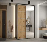 Skriňa s posuvnými dverami so zrkadlom Davos 5 130 cm 45 cm hĺbky