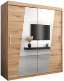 Skriňa s posuvnými dverami so zrkadlom Rhomb 180