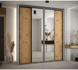 Skriňa s posuvnými dverami so zrkadlom vysoká Davos 3 210 hĺbka 45 cm