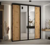 Skriňa s posuvnými dverami so zrkadlom vysoká Davos 3 210 hĺbka 45 cm