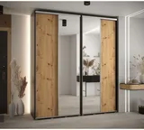 Skriňa s posuvnými dverami so zrkadlom vysoká Davos 3 210 hĺbka 45 cm