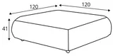 Taburet 120x120 cm GirO