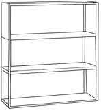 Regál Hyller Side Metal 100x110 cm