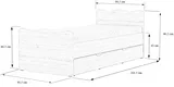Posteľ 80222 s dodatočným výsuvným roštom 90x200 cm