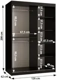 Skriňa Rubino V1 120 cm