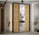 Skriňa s posuvnými dverami so zrkadlom Davos 5 150 cm 45 cm hĺbky