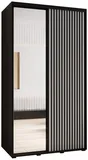 Skriňa s posuvnými dverami so zrkadlom Lanko 2 130 cm 60 cm hĺbky