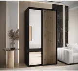 Skriňa s posuvnými dverami so zrkadlom Lanko 2 130 cm 60 cm hĺbky