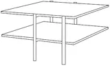 Odkladací stolík Rave Basic 80x80 cm