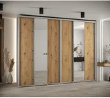 Skriňa s posuvnými dverami so zrkadlom vysoká Davos 3 300 hĺbka 60 cm