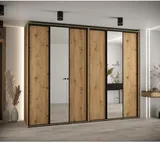 Skriňa s posuvnými dverami so zrkadlom vysoká Davos 3 300 hĺbka 60 cm