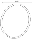 Okrúhle zrkadlo Grace 80 cm