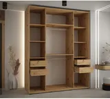 Skriňa s posuvnými dverami so zrkadlom vysoká Davos 3 190 hĺbka 60 cm