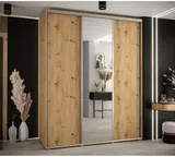 Skriňa s posuvnými dverami so zrkadlom vysoká Davos 3 190 hĺbka 60 cm