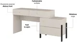 Toaletný stolík-písací stôl Jukon S