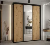 Skriňa s posuvnými dverami so zrkadlom vysoká Davos 3 200 hĺbka 60 cm
