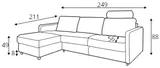 Rohová sedacia súprava Ema