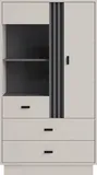 Regál se zásuvkami a policemi do obývacího pokoje Allmo