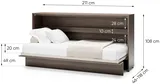 Moderná sklápacia posteľ do obývačky alebo spálne 90 Bed Concept