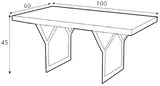 Odkladací stolík Longo Solid Wood 100x60 cm