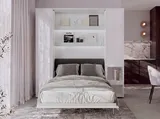 Sklápacia posteľ elektrická zvislá 140 s čelom postele Bed Concept